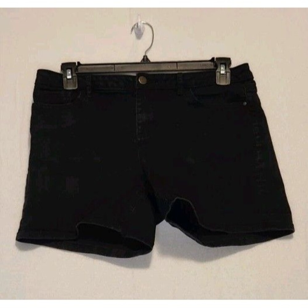Lauren Conrad LC Women's Black Shorts Denim Size 12 Wash Wear Casual Summer - Picture 2 of 8